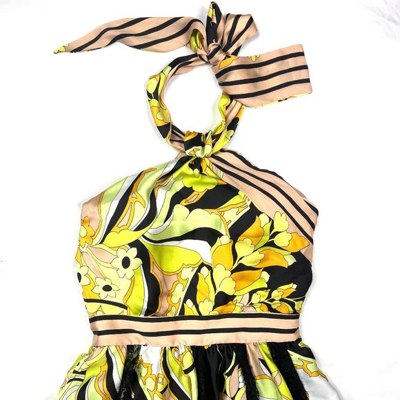 NWT ANNARITA N Made in Italy Long V-strap dress - Picture 4 of 16